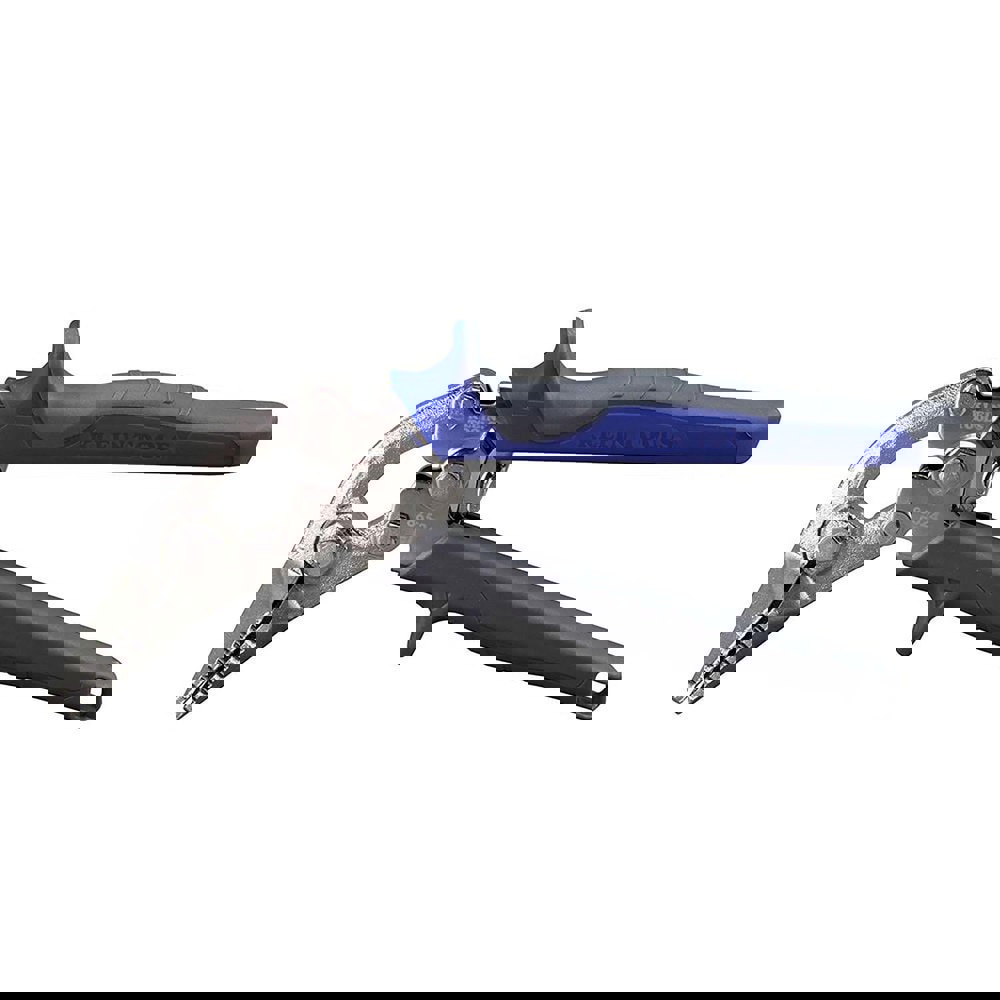 Seamers & Crimpers For HVAC; Jaw Depth: 3.5000 ; Jaw Width: 3in ; Notch Increments: 0.25 ; Material: Steel ; Offset: Yes ; Handle Color: Blue; Gray